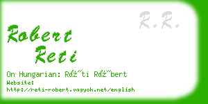 robert reti business card